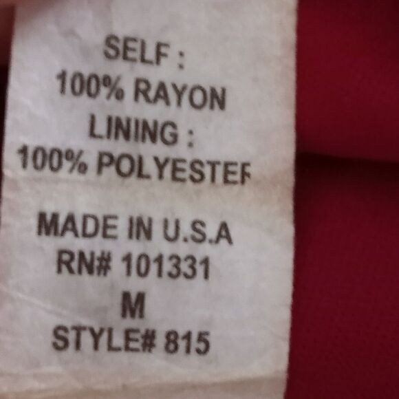 RED & BURGUNDY COLD SHOULDER DRESS SZ.M EUC - Picture 5 of 6